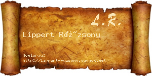 Lippert Rázsony névjegykártya